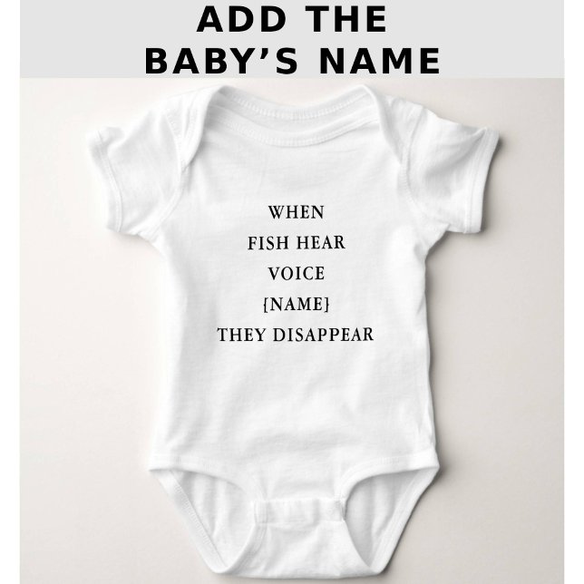 Funny Personalized Fishing Quote Baby Baby Bodysuit (Creator Uploaded)