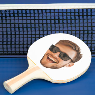 Funny Personalized Men's Face Photo Ping Pong Paddle