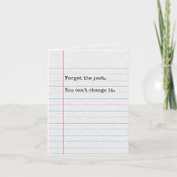 Funny Pessimist Birthday Card, Lined Paper Minimal