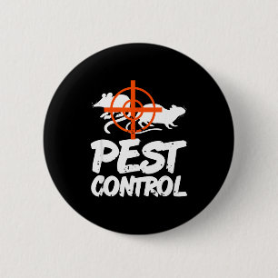 Funny Pest Control Humor For Rat Hunters &amp; Tra 6 Cm Round Badge