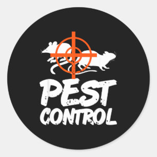 Funny Pest Control Humor For Rat Hunters &amp; Tra Classic Round Sticker