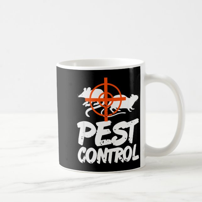Funny Pest Control Humor For Rat Hunters &amp; Tra Coffee Mug (Right)