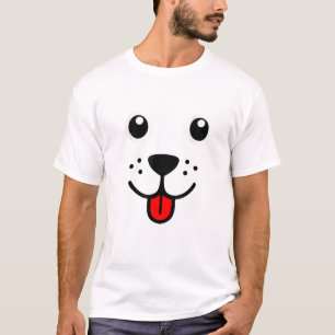 Funny Pet Animal Dog Puppy Happy Emoticon Face T-Shirt