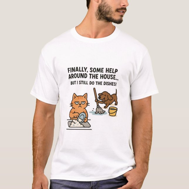 Funny Pet Chores T-Shirt (Front)