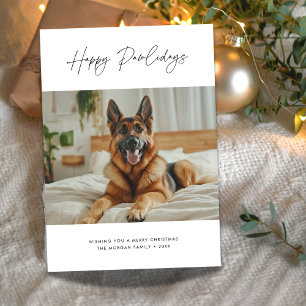 Funny Pet Christmas Greeting German Shepherd Dog Holiday Card