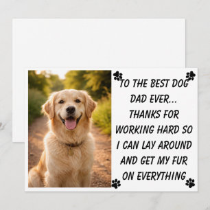 Funny Pet Dad Father’s Day Humorous Dog & Cat Holiday Card