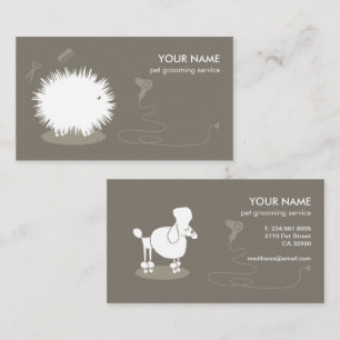 Funny pet grooming Business Card
