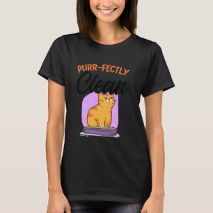 Funny Pet Grooming Cat Meme Shower Hygiene Cat Lov T-Shirt