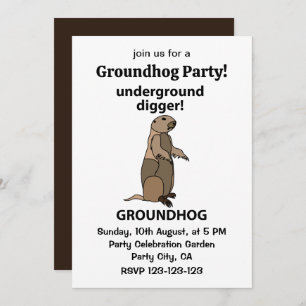 Funny Pet Groundhog Invitation