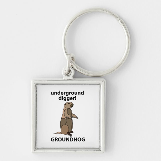 Funny Pet Groundhog Key Ring (Front)