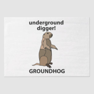 Funny Pet Groundhog Tissue Paper
