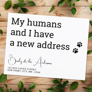Funny Pet New Address We Have Moved Cat Dog Moving Postcard