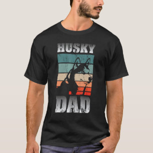 Funny Pet Owner Men Husky Dad Fathers Day Dog Anim T-Shirt