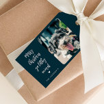 Funny Pet Photo Merry Christmas  Gift Tags<br><div class="desc">Make someone smile this holiday season,  with this simple pet photo modern christmas holiday gift tag.</div>