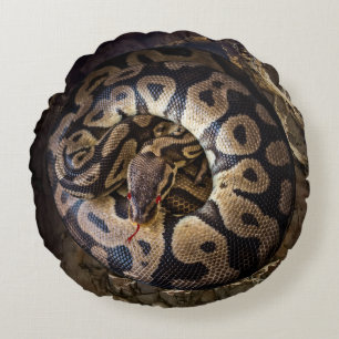 Funny Pet Python Boa Snake Round Cushion