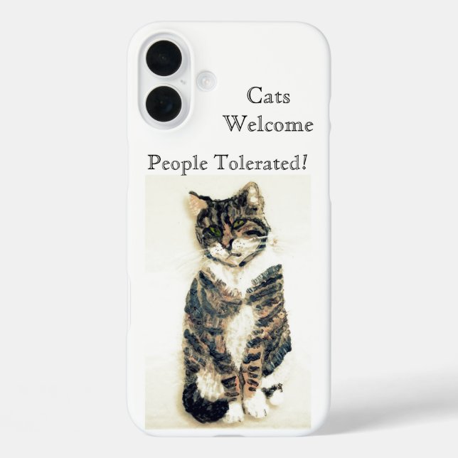 Funny Pet Quote Tabby Cat Case-Mate iPhone Case (Back)