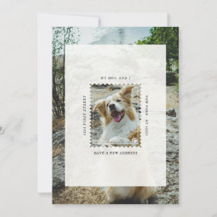 Funny Pet Stamp We Have A New Address Moving Announcement