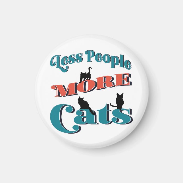 Funny Pet Typography Kitten Cats Magnet (Front)