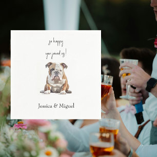 Funny Pet Wedding Cocktail II Napkin
