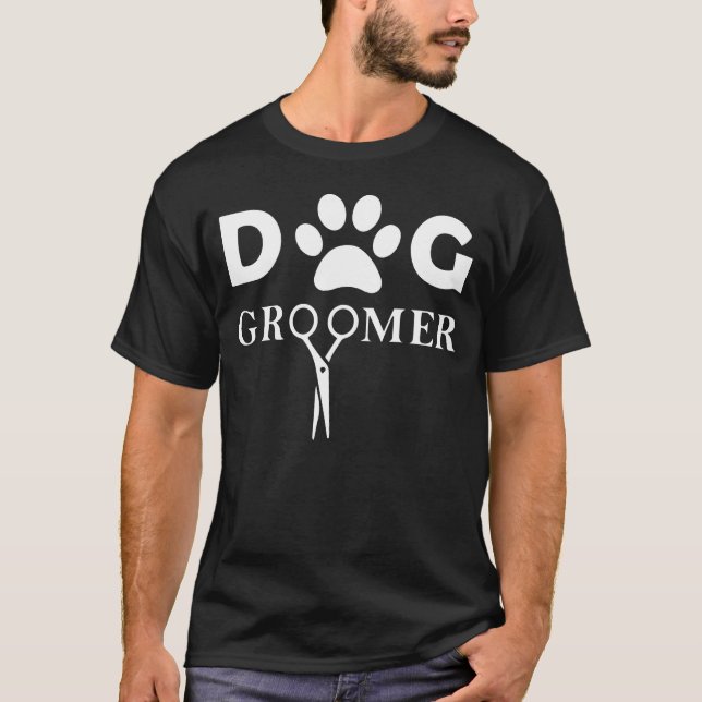 Funny Pet Workwear Grooming Dog Groomer Men Women T-Shirt (Front)