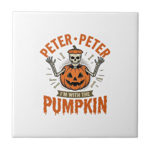 Funny Peter Peter Pumpkin Halloween Skeleton Shirt Tile