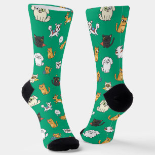 Funny Pets Pattern Crew Socks