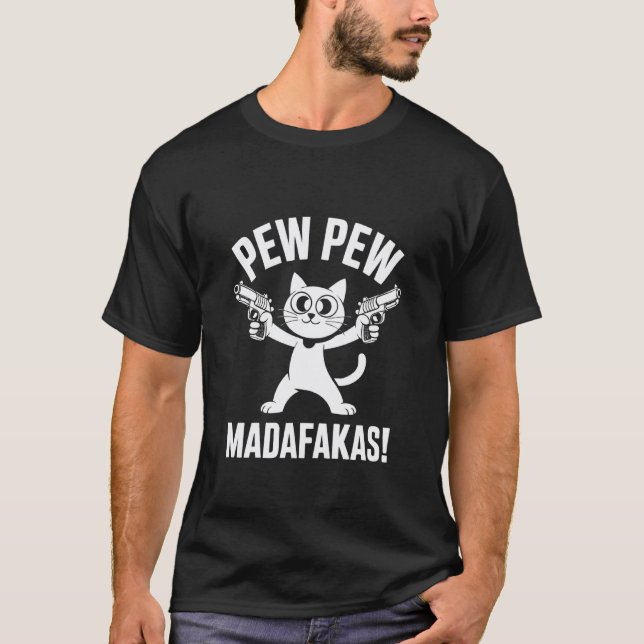 Funny Pew Cat Graphic 03 T-Shirt (Front)