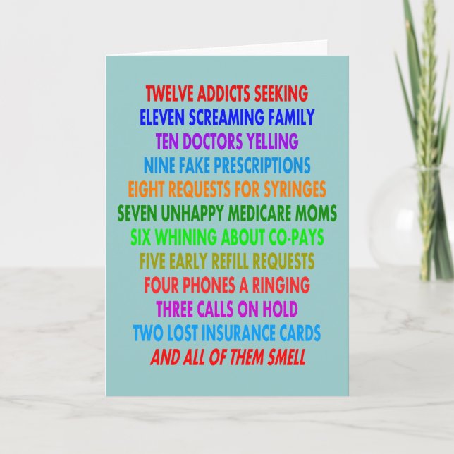 Funny Pharmacist Christmas Cards (Front)