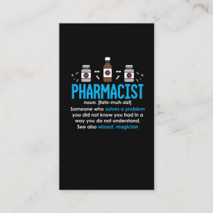 Funny Pharmacist Definition Pharmacy Employee Business Card