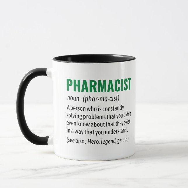 Funny Pharmacist dictionary Definition, Pharmacy   Mug (Left)