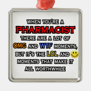 Funny Pharmacist ... OMG WTF LOL Metal Tree Decoration