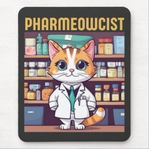 Funny Pharmacy Cat Mouse Pad