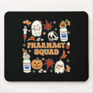 Funny Pharmacy Squad Halloween Pharmacist Tech Cow Mouse Pad