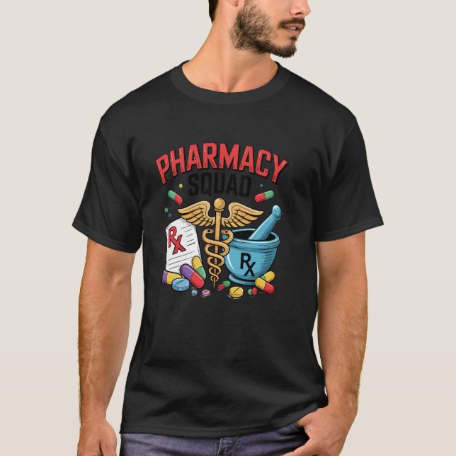 Funny Pharmacy Tech CPhT Pharmacist Assistant PTCE T-Shirt (Front)
