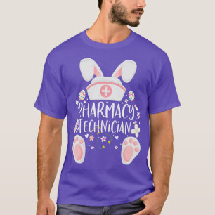 Funny Pharmacy Technician Bunny Pharmacist Happy E T-Shirt