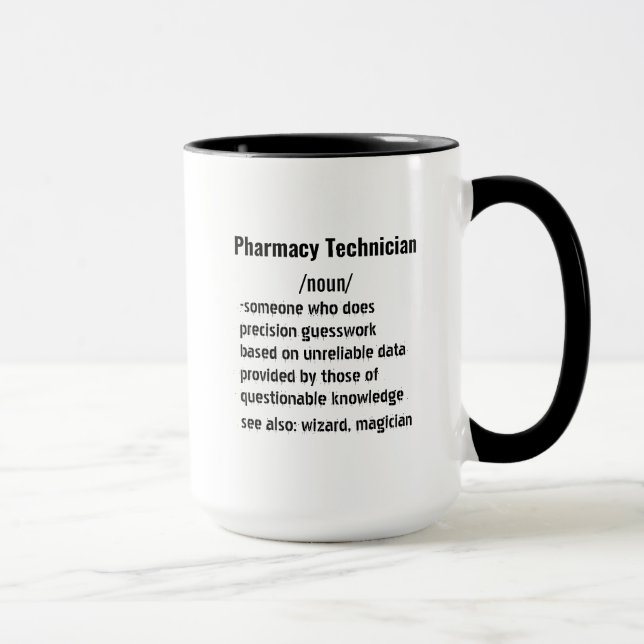 Funny Pharmacy Technician Definition gifts  Mug (Right)