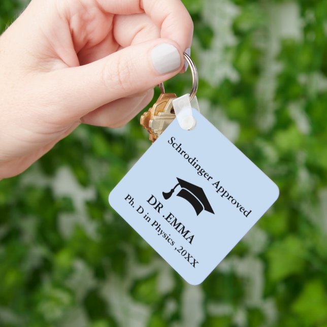 Funny PhD Keychain Field Specific (Hand)