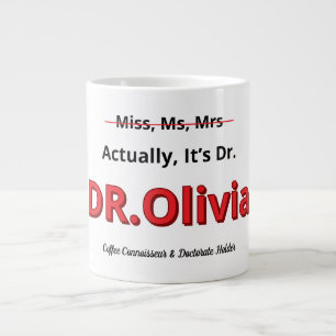 Funny PhD MOM Graduation Humour Celebration Large Coffee Mug