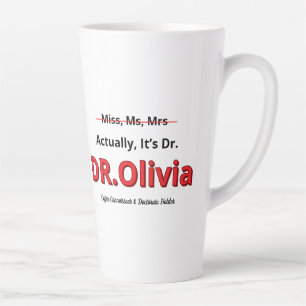 Funny PhD MOM Graduation Humour Celebration  Latte Mug
