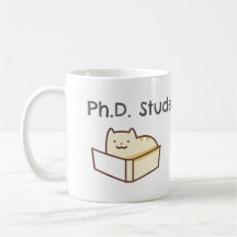 Funny PhD Student Mug-Cute Cat-Academic humour