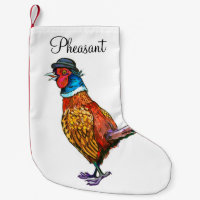 Funny pheasant in hat