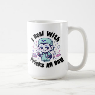 Funny Phlebotomist Kawaii Vampire Sarcastic Quote Coffee Mug