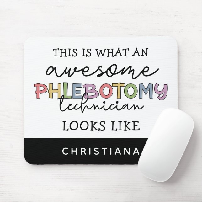 Funny Phlebotomy Technician awesome PBT Mouse Pad (With Mouse)
