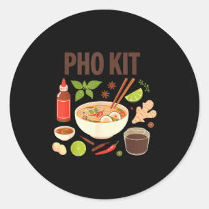 Funny Pho Kit  Classic Round Sticker