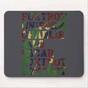Funny Phonetic Alphabet Nato Military Lice Army Ta Mouse Pad
