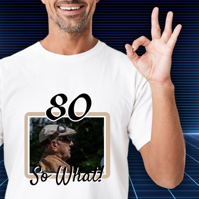 Funny Photo 80th Birthday Guest of Honour T-Shirt (Creator Uploaded)
