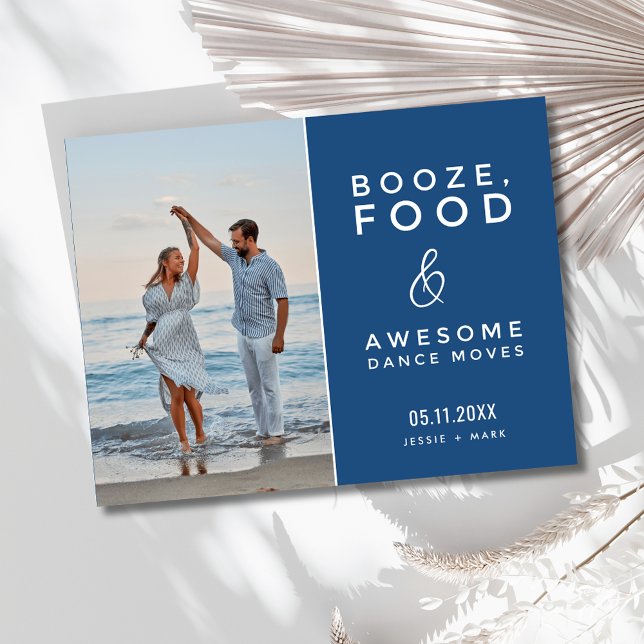 Funny Photo Beach Wedding Save the Date Announcement Postcard (Funny Photo Beach Wedding Save the Date)