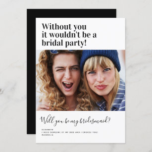 Funny Photo Bridesmaid Proposal Card