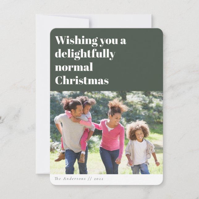 Funny Photo Christmas Holiday Card (Front)
