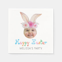 Funny Photo Face Easter Watercolor Bunny Ears